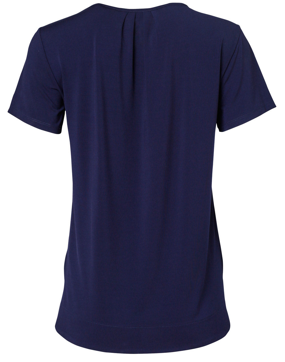 [M8850] Ladies' Round Neck with Pleats S/S Knit Top