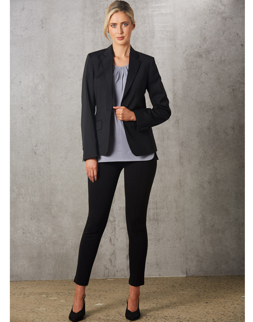 [M8850] Ladies' Round Neck with Pleats S/S Knit Top