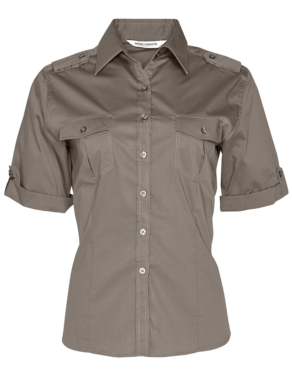 [M8911] Women's Short Sleeve Military Shirt