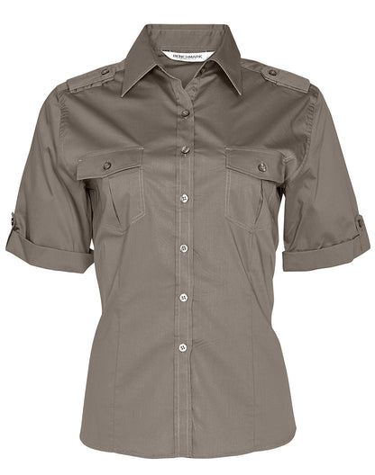 [M8911] Women's Short Sleeve Military Shirt