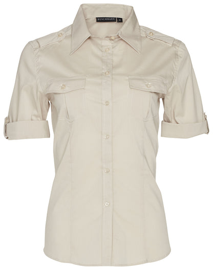 [M8911] Women's Short Sleeve Military Shirt