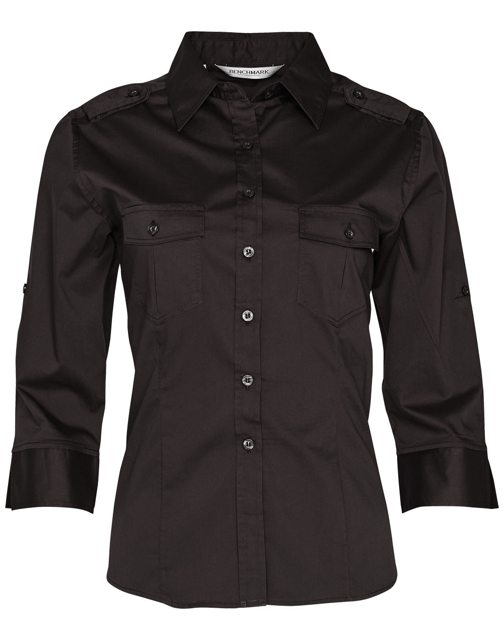 [M8913] Women's 3/4 Sleeve Military Shirt