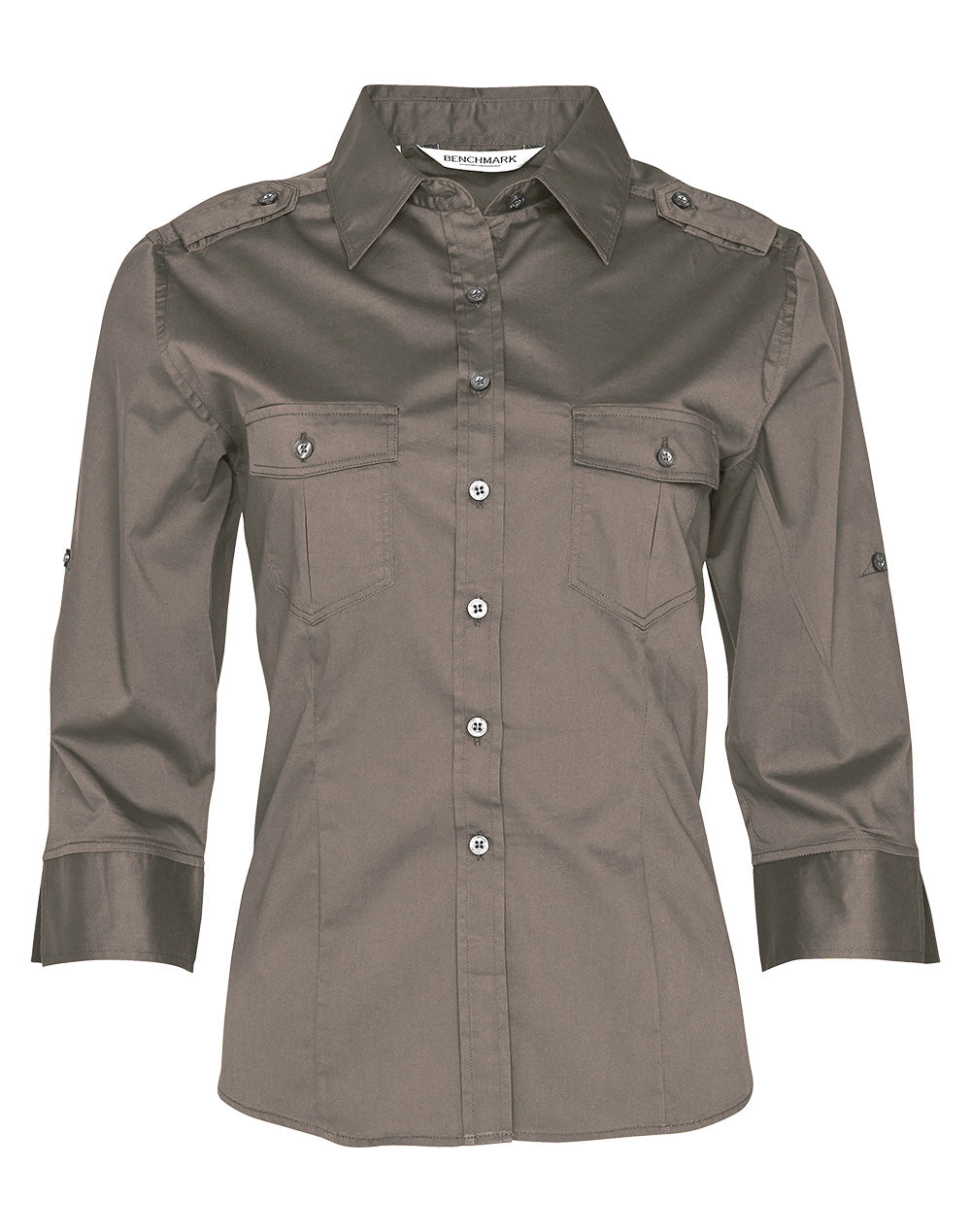 [M8913] Women's 3/4 Sleeve Military Shirt