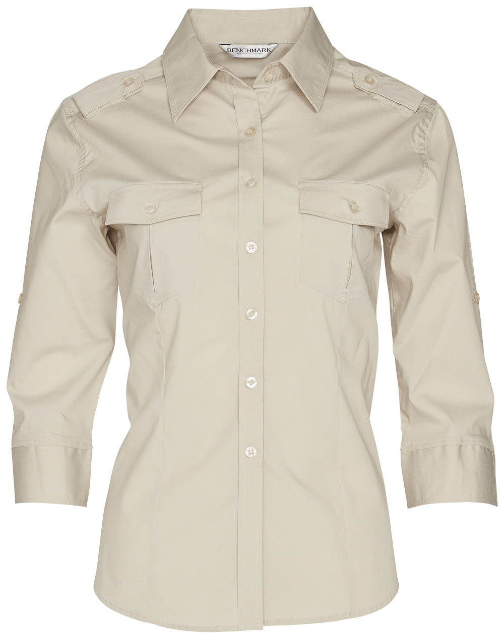 [M8913] Women's 3/4 Sleeve Military Shirt