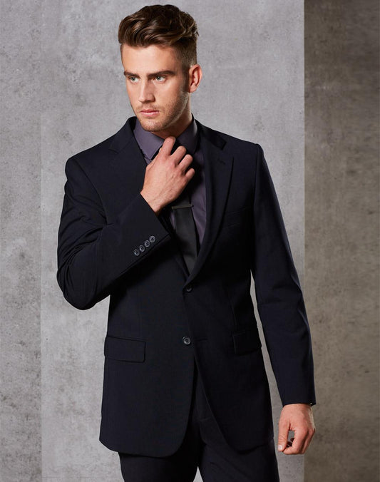 [M9100] Men's Two Buttons Jacket in Wool Stretch