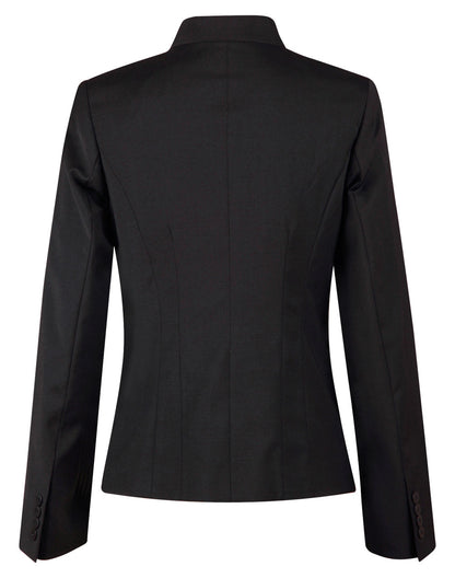 [M9202] Ladies' Wool Blend Stretch Reverse Lapel Jacket