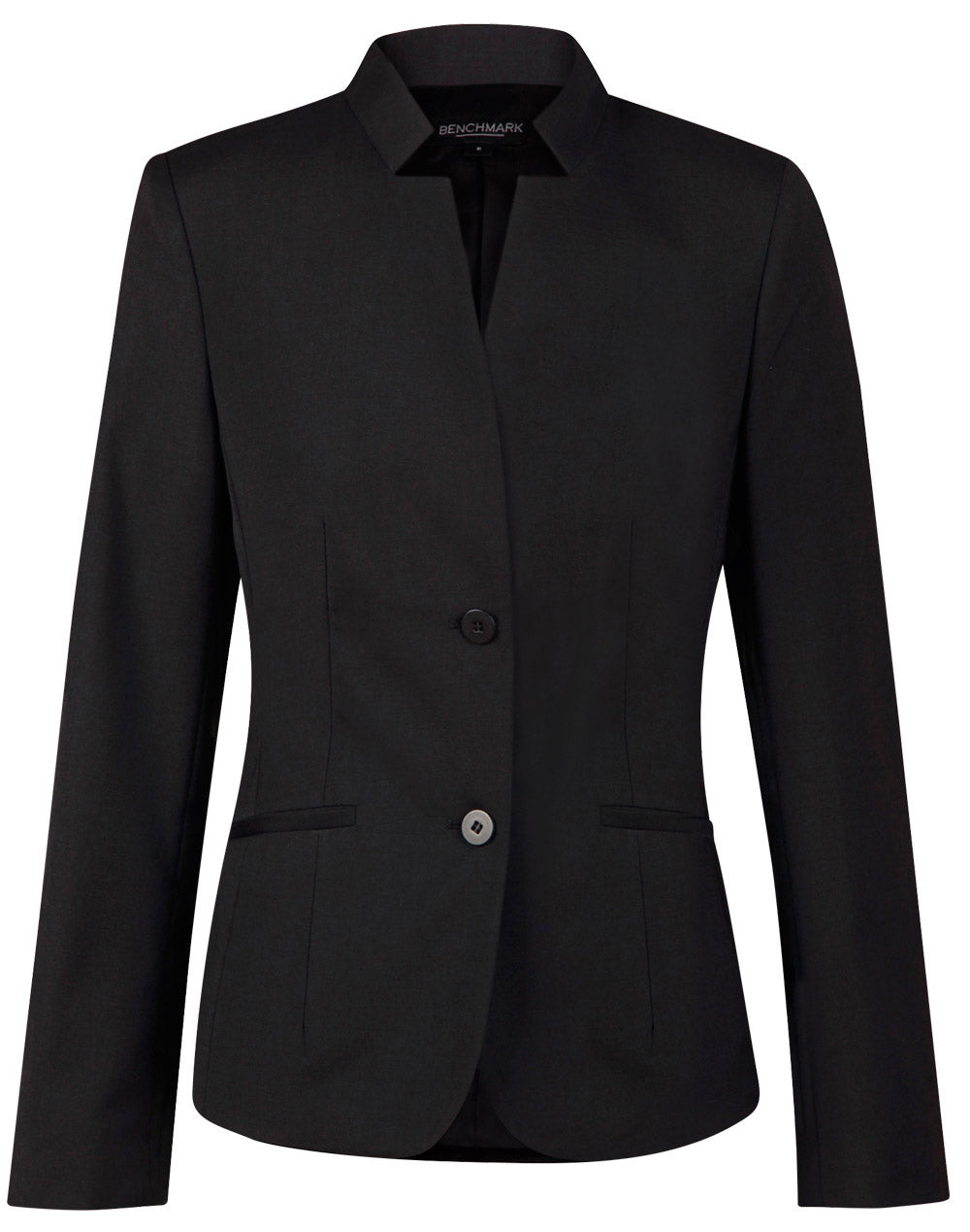 [M9202] Ladies' Wool Blend Stretch Reverse Lapel Jacket
