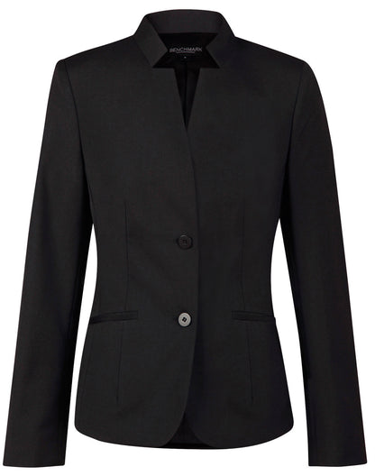 [M9202] Ladies' Wool Blend Stretch Reverse Lapel Jacket