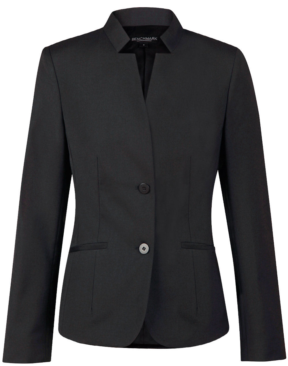 [M9202] Ladies' Wool Blend Stretch Reverse Lapel Jacket