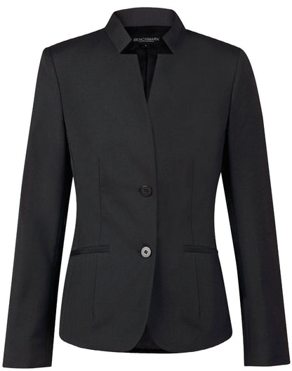 [M9202] Ladies' Wool Blend Stretch Reverse Lapel Jacket