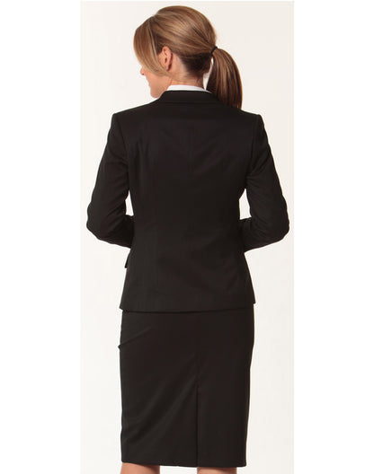 [M9205] Women's One Button Cropped Jacket in Poly/Viscose Stretch
