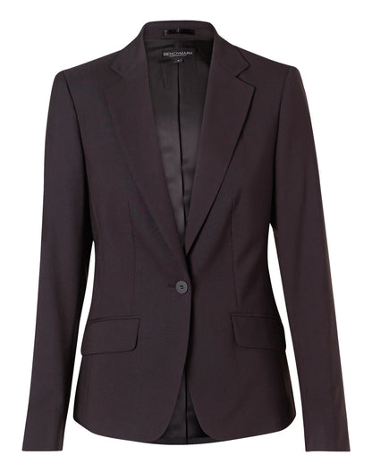 [M9205] Women's One Button Cropped Jacket in Poly/Viscose Stretch