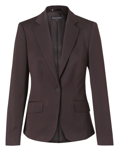 [M9205] Women's One Button Cropped Jacket in Poly/Viscose Stretch