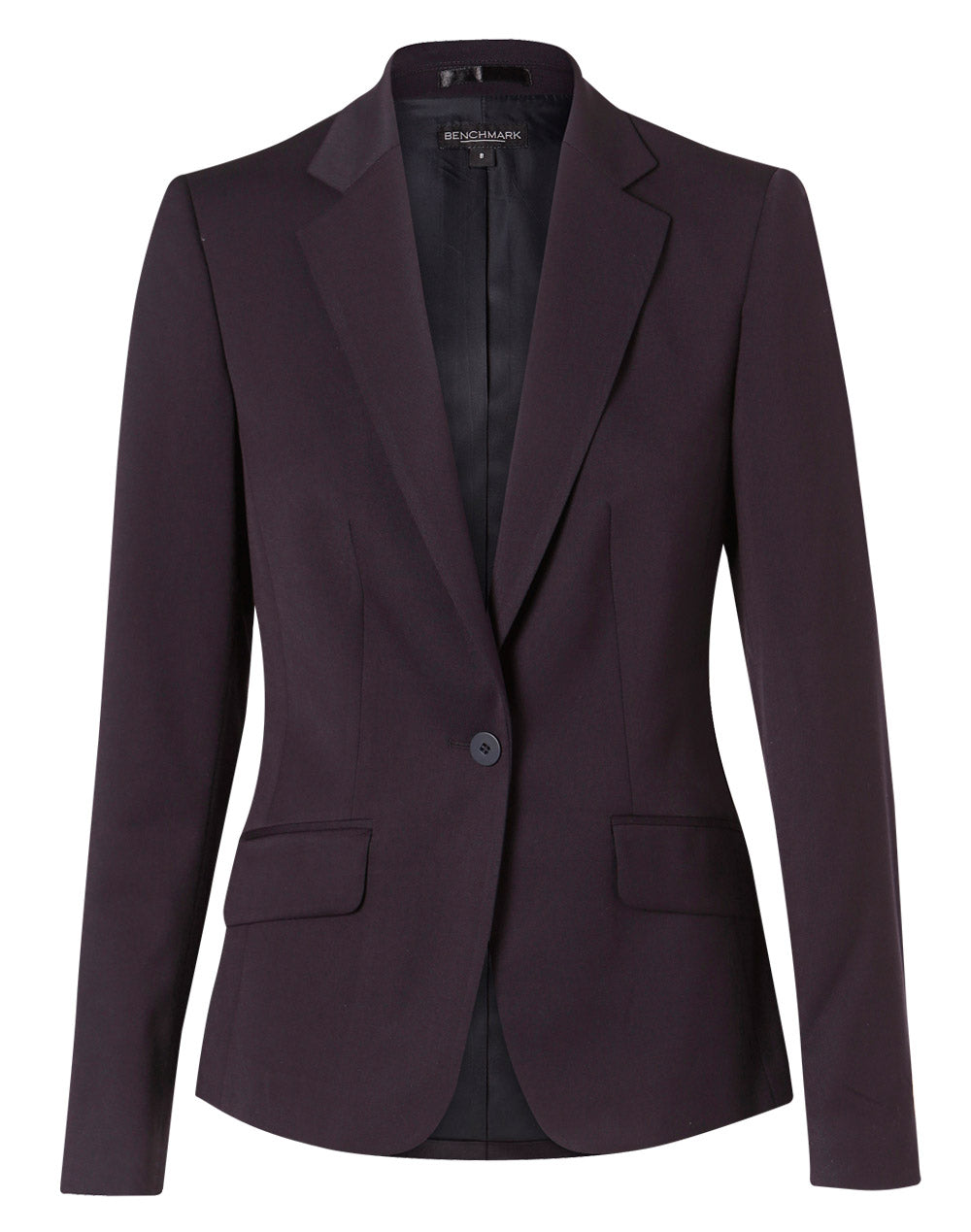 [M9205] Women's One Button Cropped Jacket in Poly/Viscose Stretch