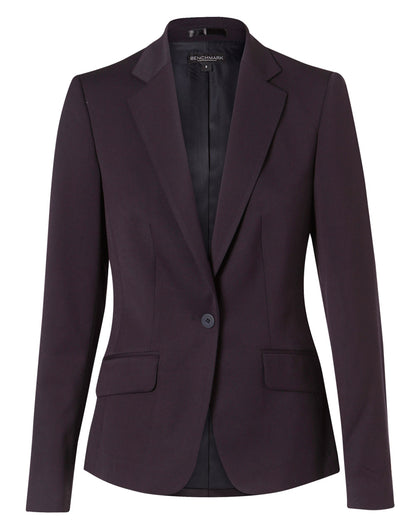 [M9205] Women's One Button Cropped Jacket in Poly/Viscose Stretch