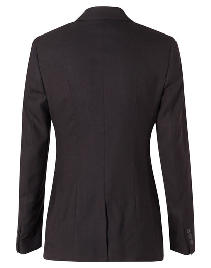[M9206] Women's Two Buttons Mid Length Jacket in Poly/Viscose Stretch