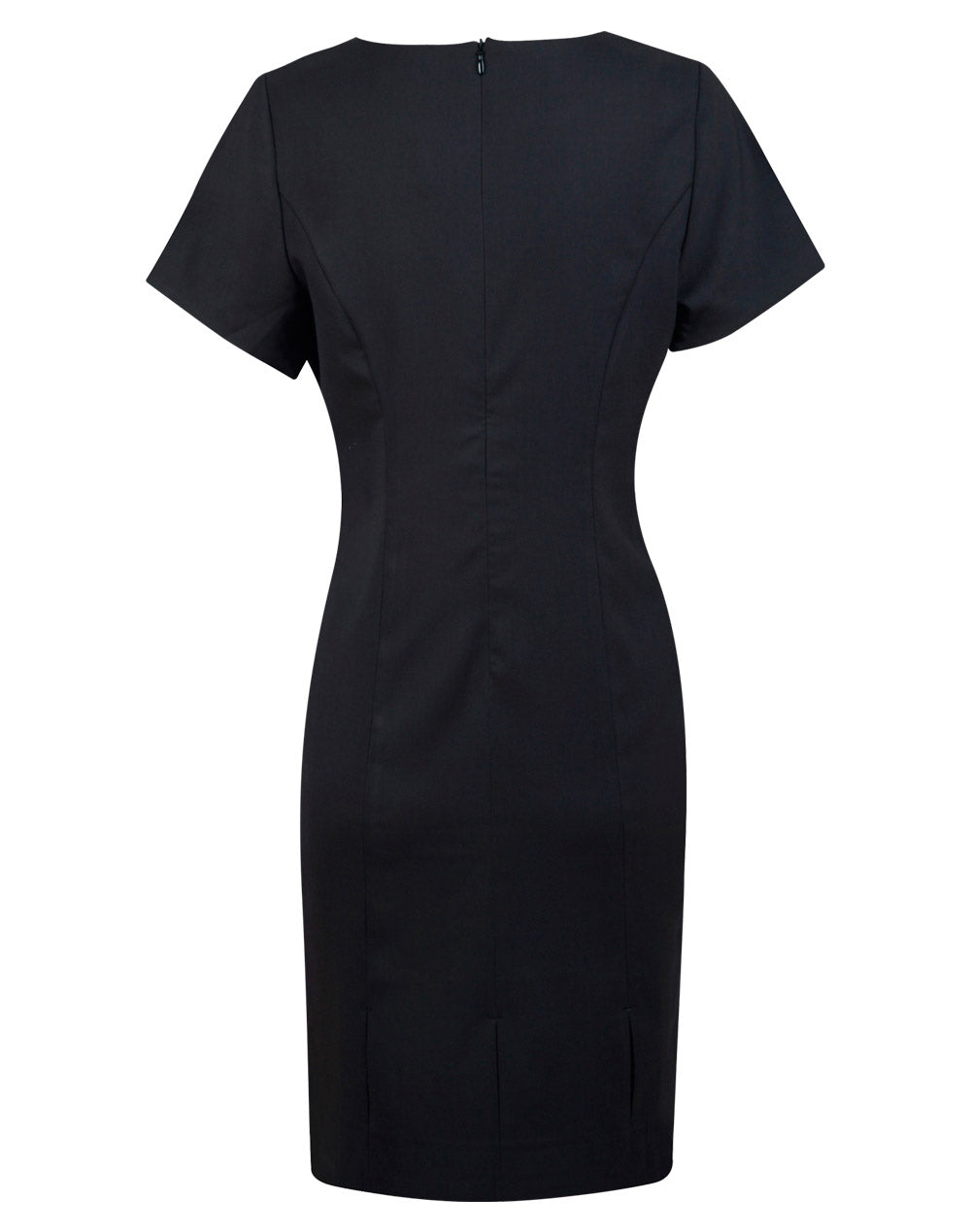 [M9282] Ladies' Poly/Viscose Stretch, Short Sleeve Dress