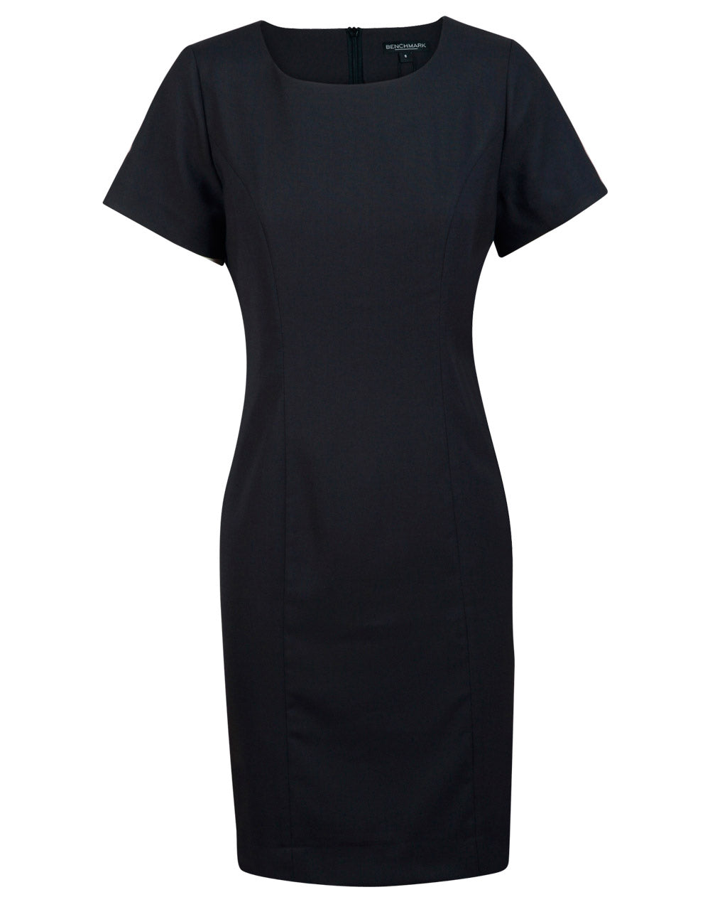 [M9282] Ladies' Poly/Viscose Stretch, Short Sleeve Dress
