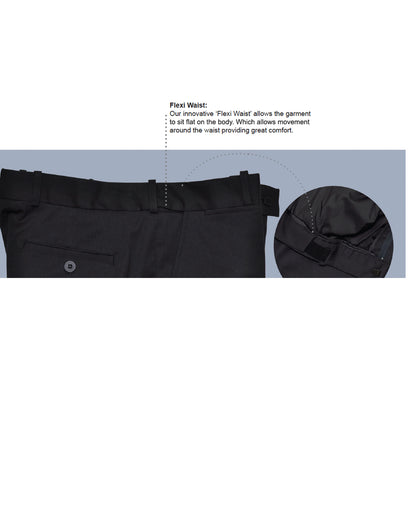 [M9400] Women's Slim Leg Flexi Waist Pants in Wool Stretch