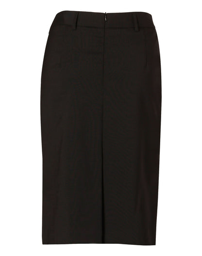 [M9470] Women's Mid Length Lined Pencil Skirt in Wool Stretch