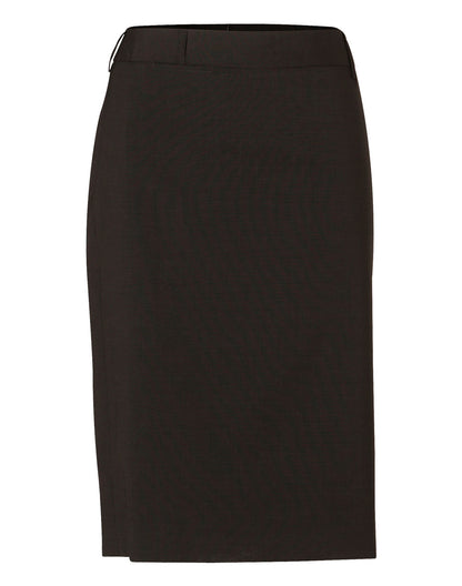[M9470] Women's Mid Length Lined Pencil Skirt in Wool Stretch