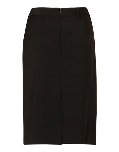 [M9470] Women's Mid Length Lined Pencil Skirt in Wool Stretch
