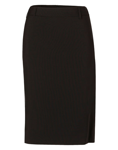 [M9470] Women's Mid Length Lined Pencil Skirt in Wool Stretch