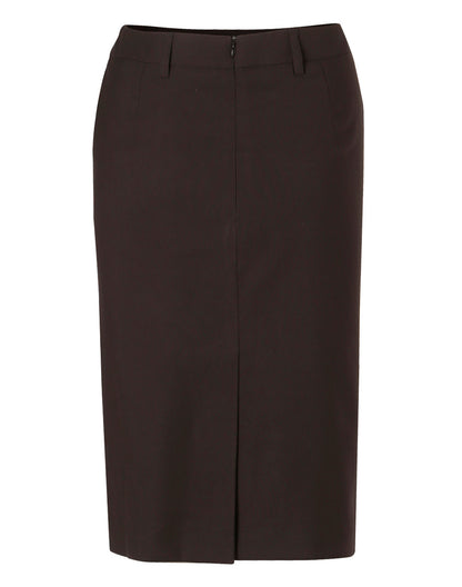 [M9471] Women's Mid Length Lined Pencil Skirt in Poly/Viscose Stretch