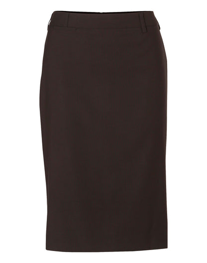 [M9471] Women's Mid Length Lined Pencil Skirt in Poly/Viscose Stretch