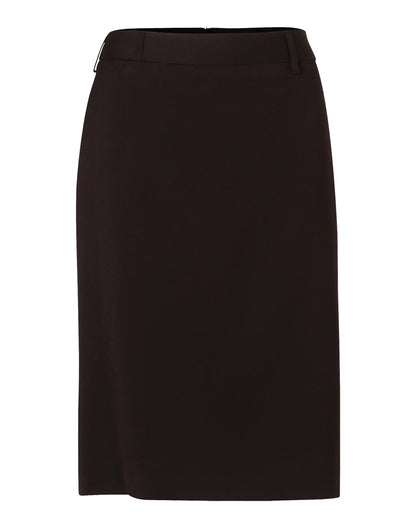[M9471] Women's Mid Length Lined Pencil Skirt in Poly/Viscose Stretch