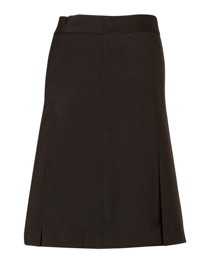 [M9473] Women’s Pleated Skirt in Wool Stretch