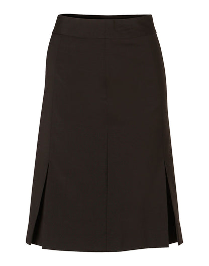 [M9473] Women’s Pleated Skirt in Wool Stretch