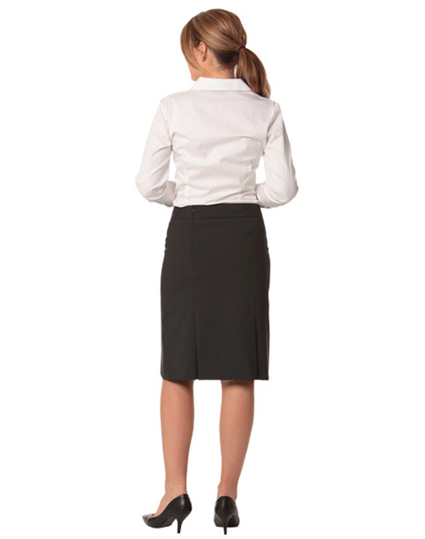 [M9473] Women’s Pleated Skirt in Wool Stretch