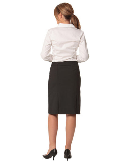 [M9473] Women’s Pleated Skirt in Wool Stretch