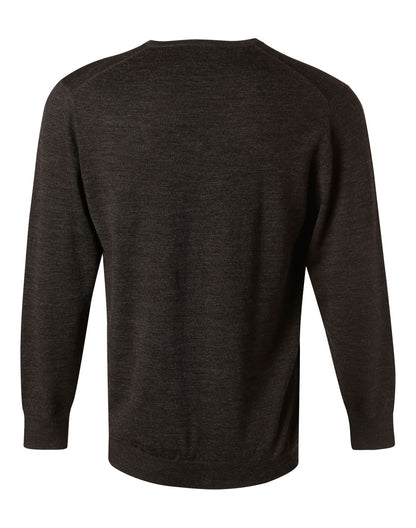[M9502] Men's 100% Merino Wool V Neck L/S Sweater