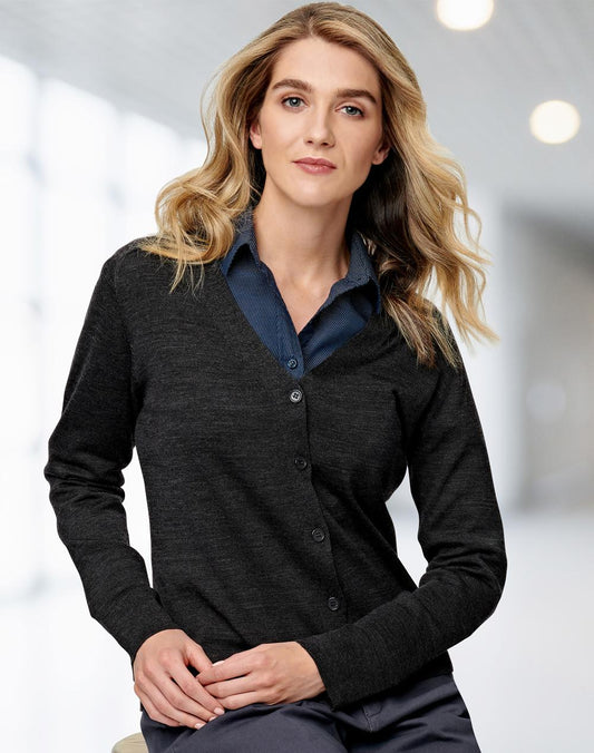 [M9602] Women's 100% Merino Wool L/S Cardigan