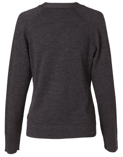 [M9602] Women's 100% Merino Wool L/S Cardigan