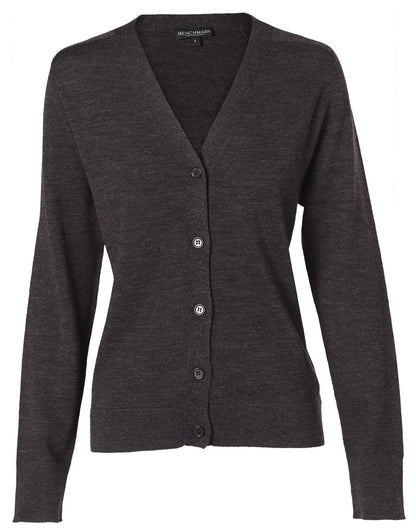 [M9602] Women's 100% Merino Wool L/S Cardigan