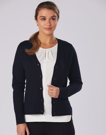 [M9602] Women's 100% Merino Wool L/S Cardigan