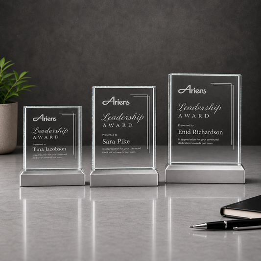 Hi-Rise Glass And Metal Trophy