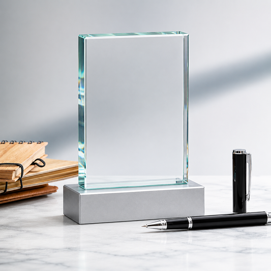 Hi-Rise Glass And Metal Trophy
