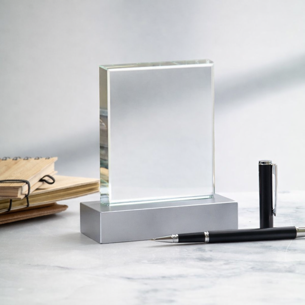 Hi-Rise Glass And Metal Trophy