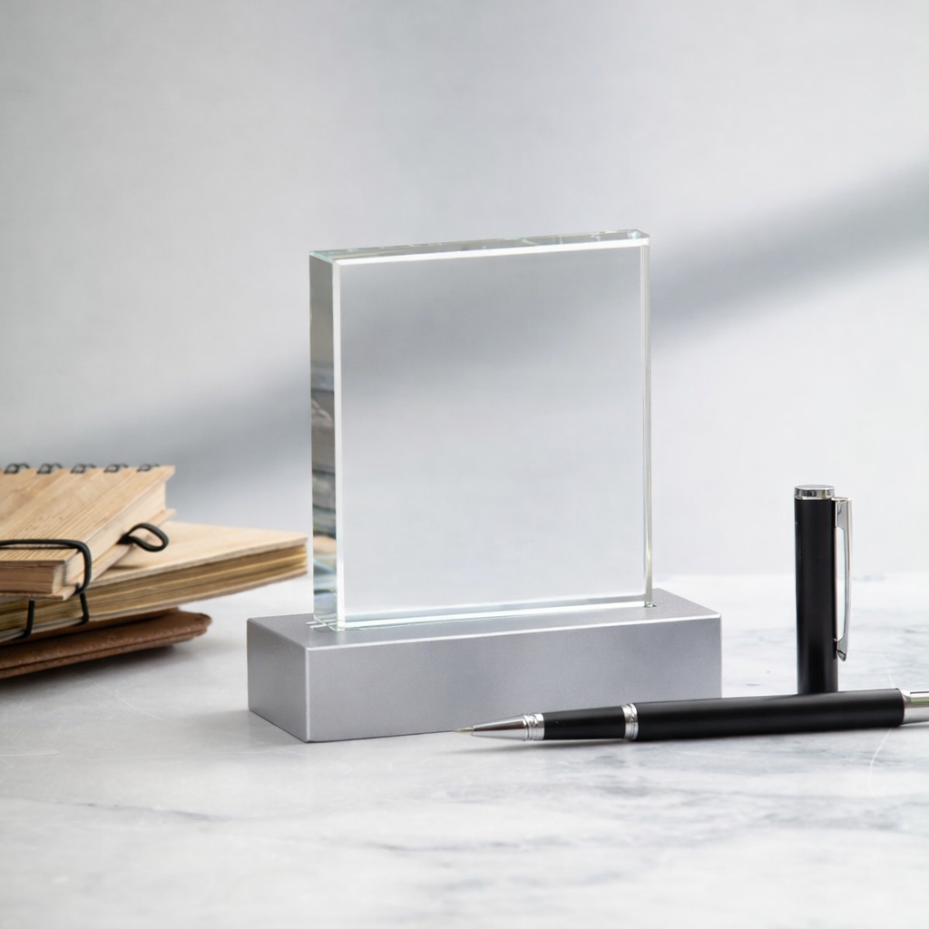 Hi-Rise Glass And Metal Trophy