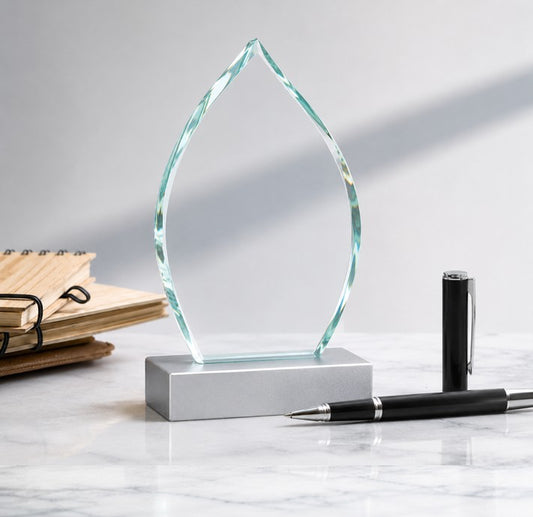 Glass And Metal Flame Trophy