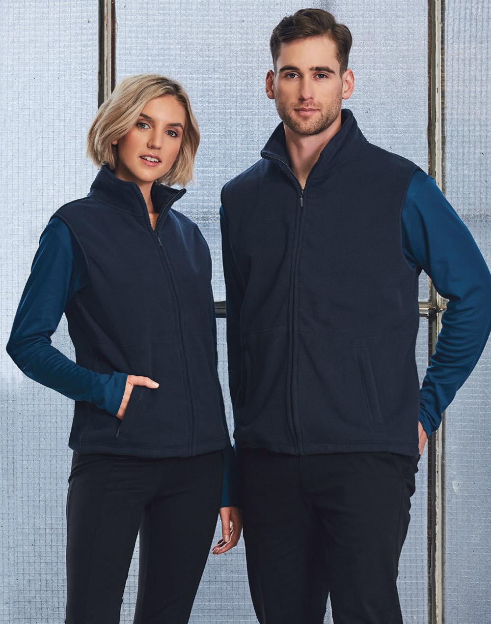 [PF02] Unisex polar fleece vest.