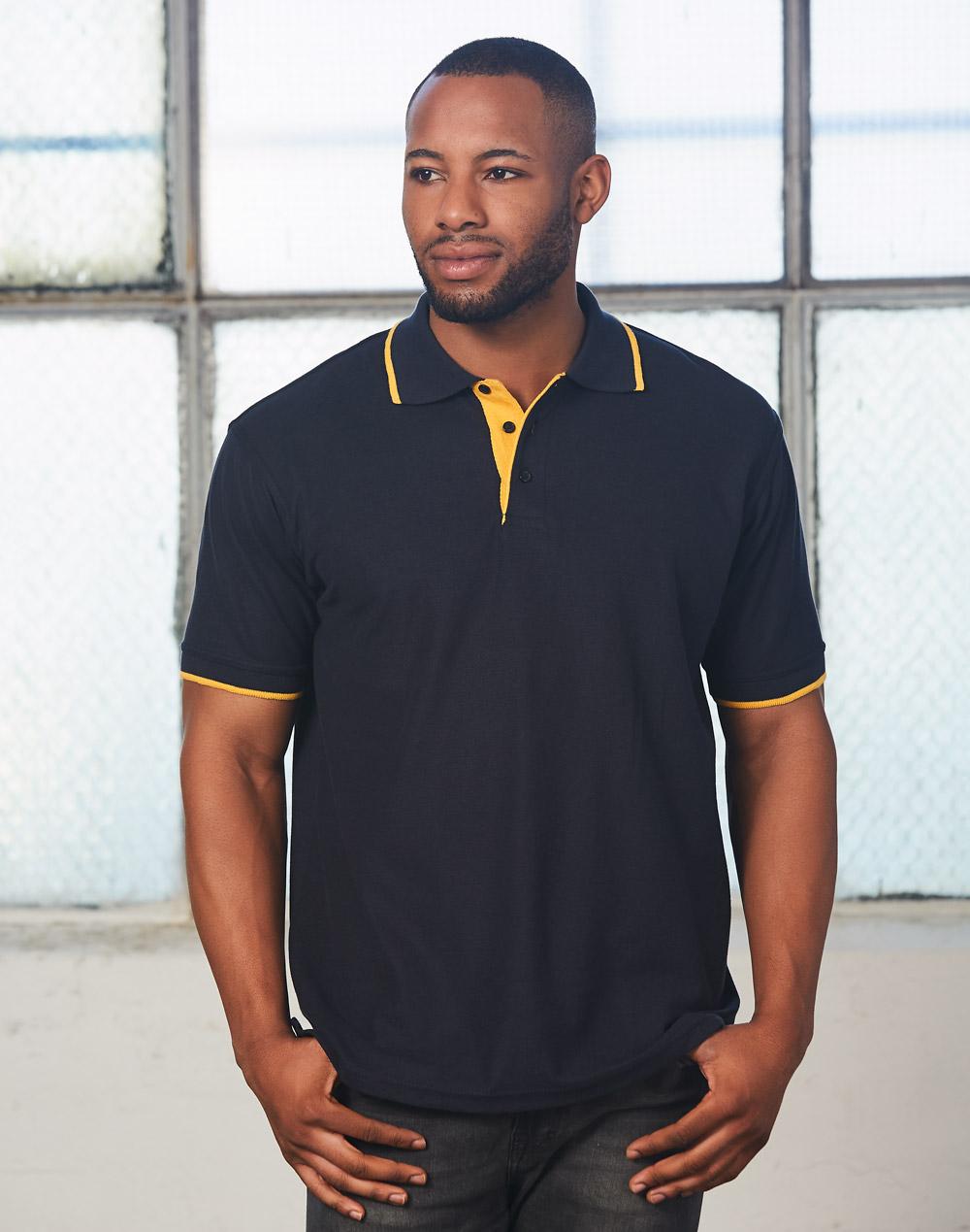 [PS08] Mens S/L pique polo contrast