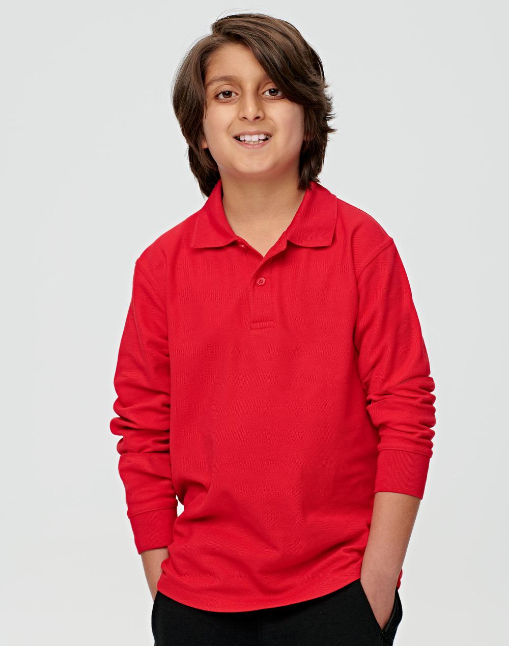 [PS12K] Kids' 240gsm Poly/Cotton Pique L/S Polo