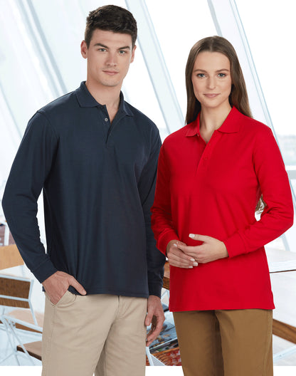 [PS12] Adults' 240gsm Poly/Cotton Pique L/S Polo