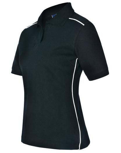 [PS26] ladies' pure cotton contrast piping