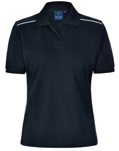 [PS26] ladies' pure cotton contrast piping